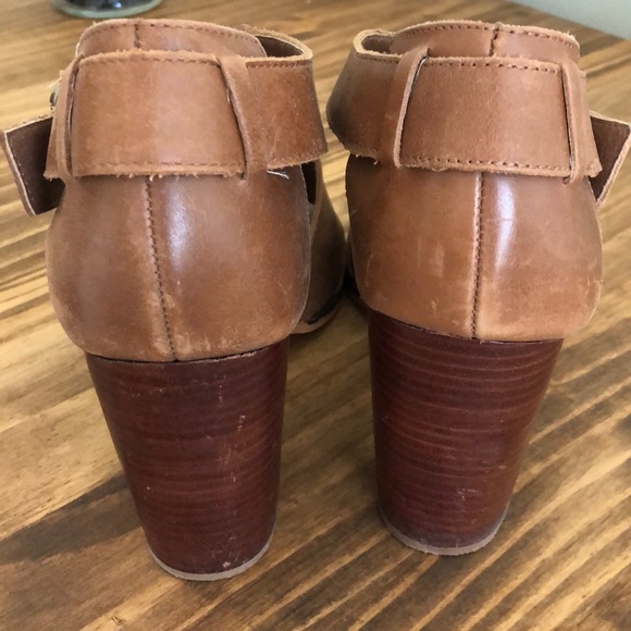 Nine West Tan Leather Block Heels - Picture 4 of 7